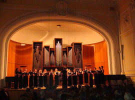 A concert in the Small Hall of the Moscow State Conservatory of Tchaikovsky (Moscow, December, 2013)